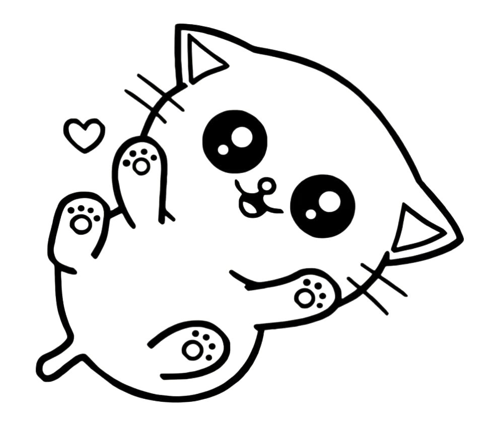 Раскраска для девочек кошечки милые