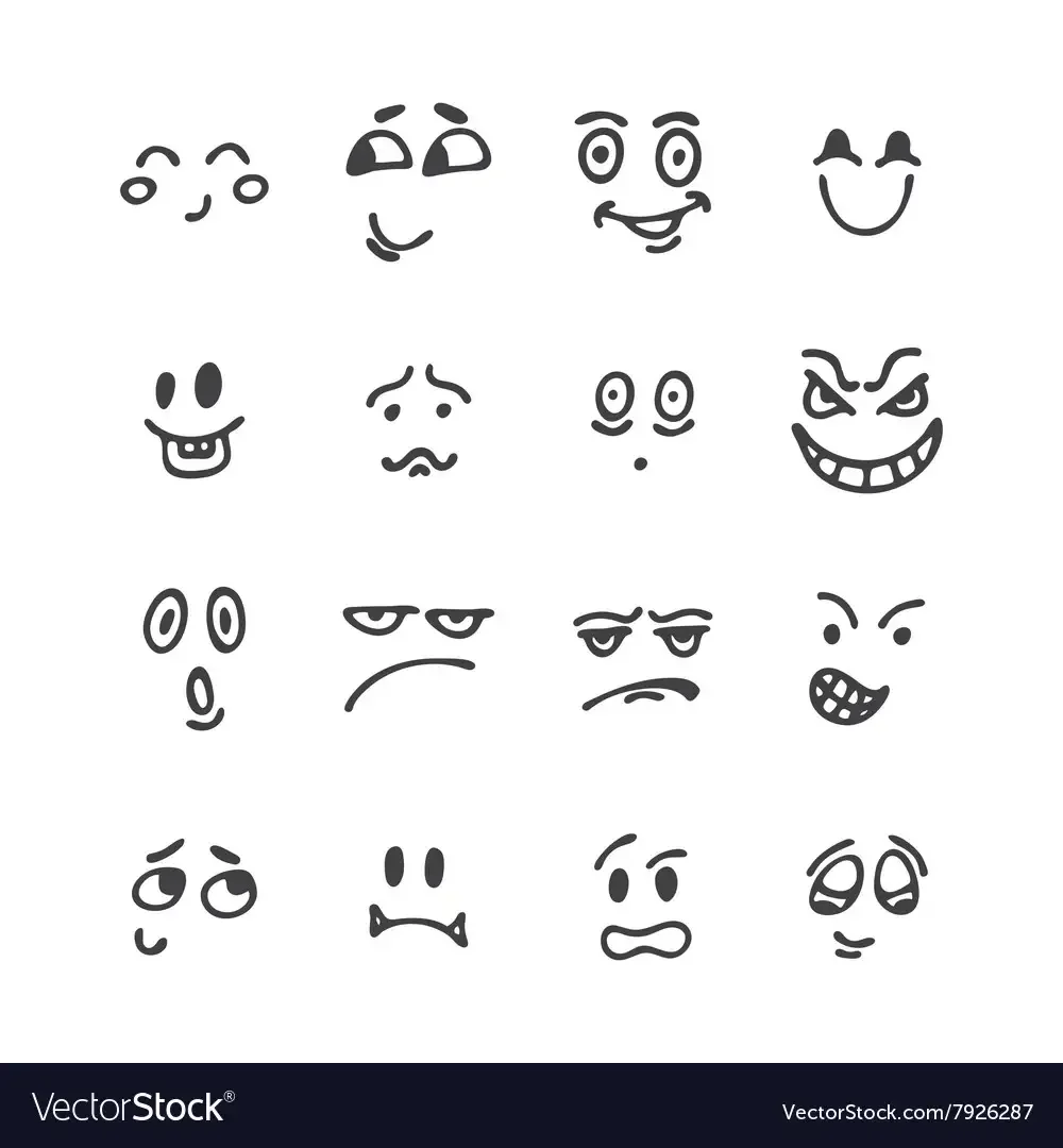 Мордашки с разными эмоциями