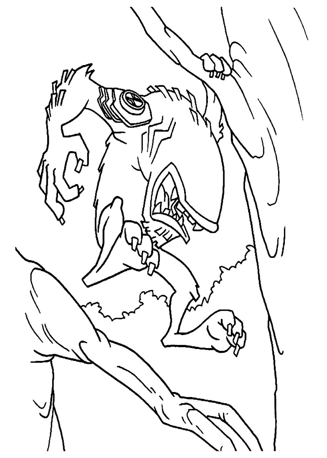 Гуманоид Бен 10 раскраска