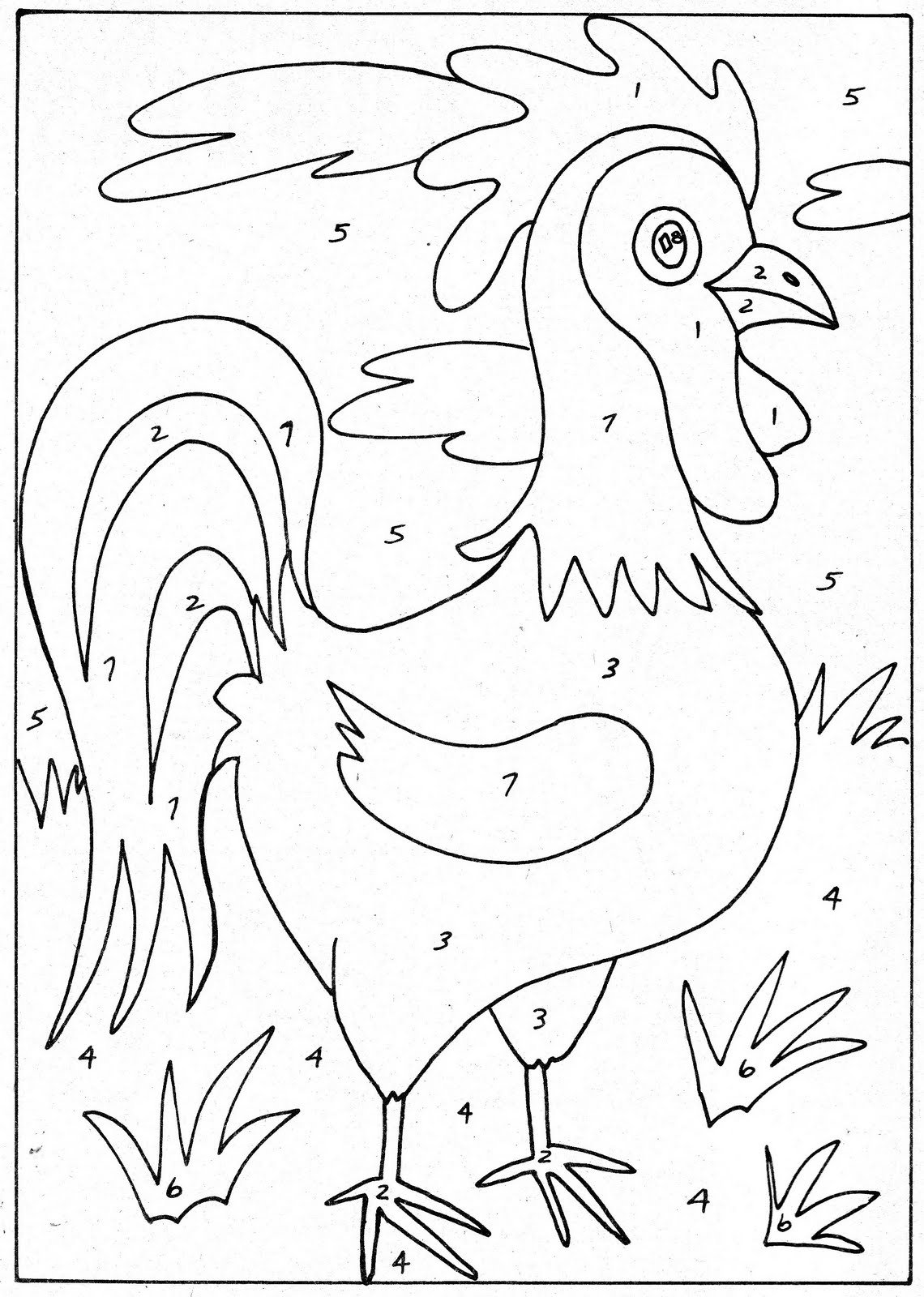 Рисунки по номерам для детей 3 лет