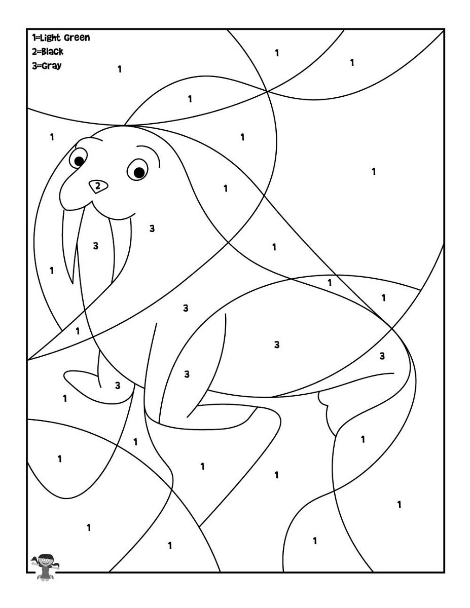 Раскраска по номерам для девочек