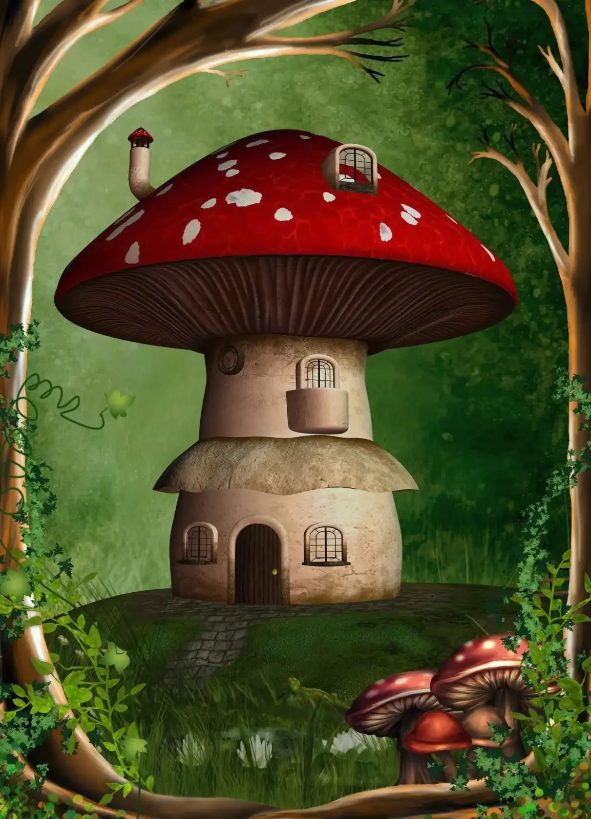 Сказочный домик мухомор