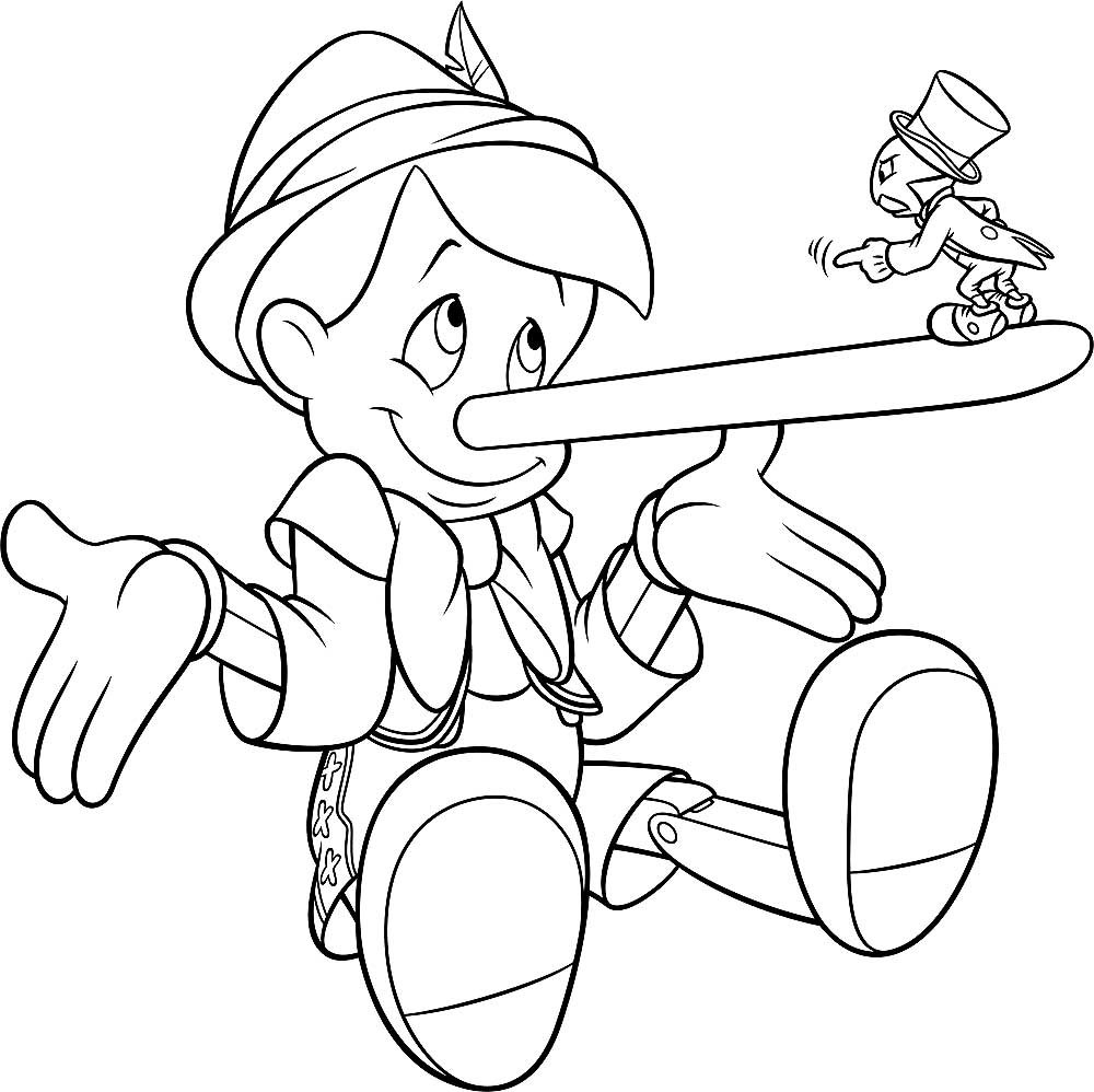 Раскраска Буратино и папа Карло