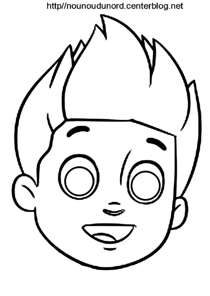 Лицо девочки для раскрашивания