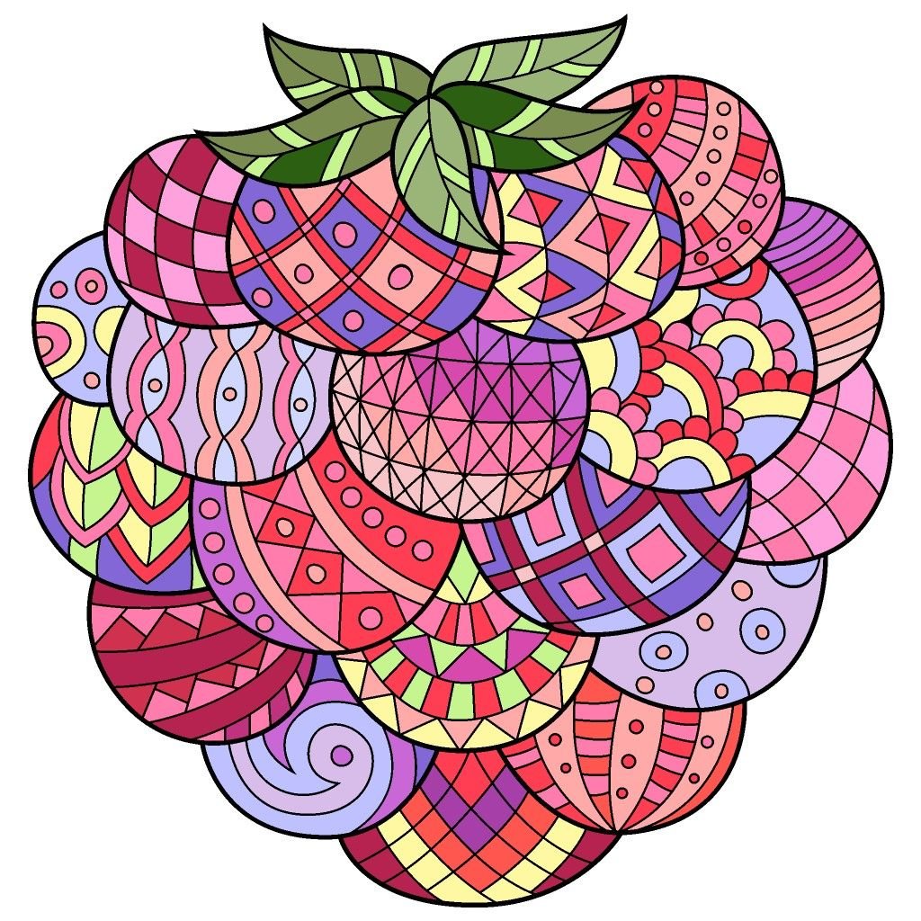 Зентангл фрукты