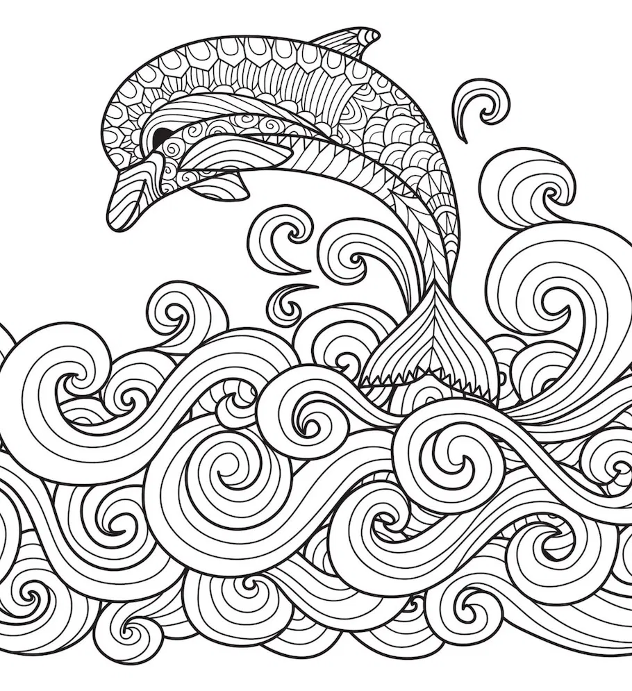 Дельфин Зентангл