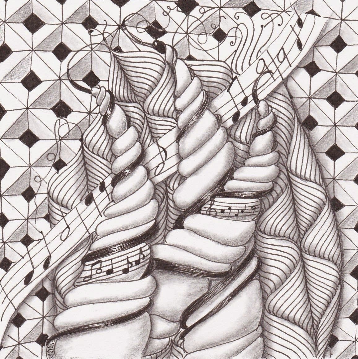 Медитативное рисование Зентангл Юлия Фолькман