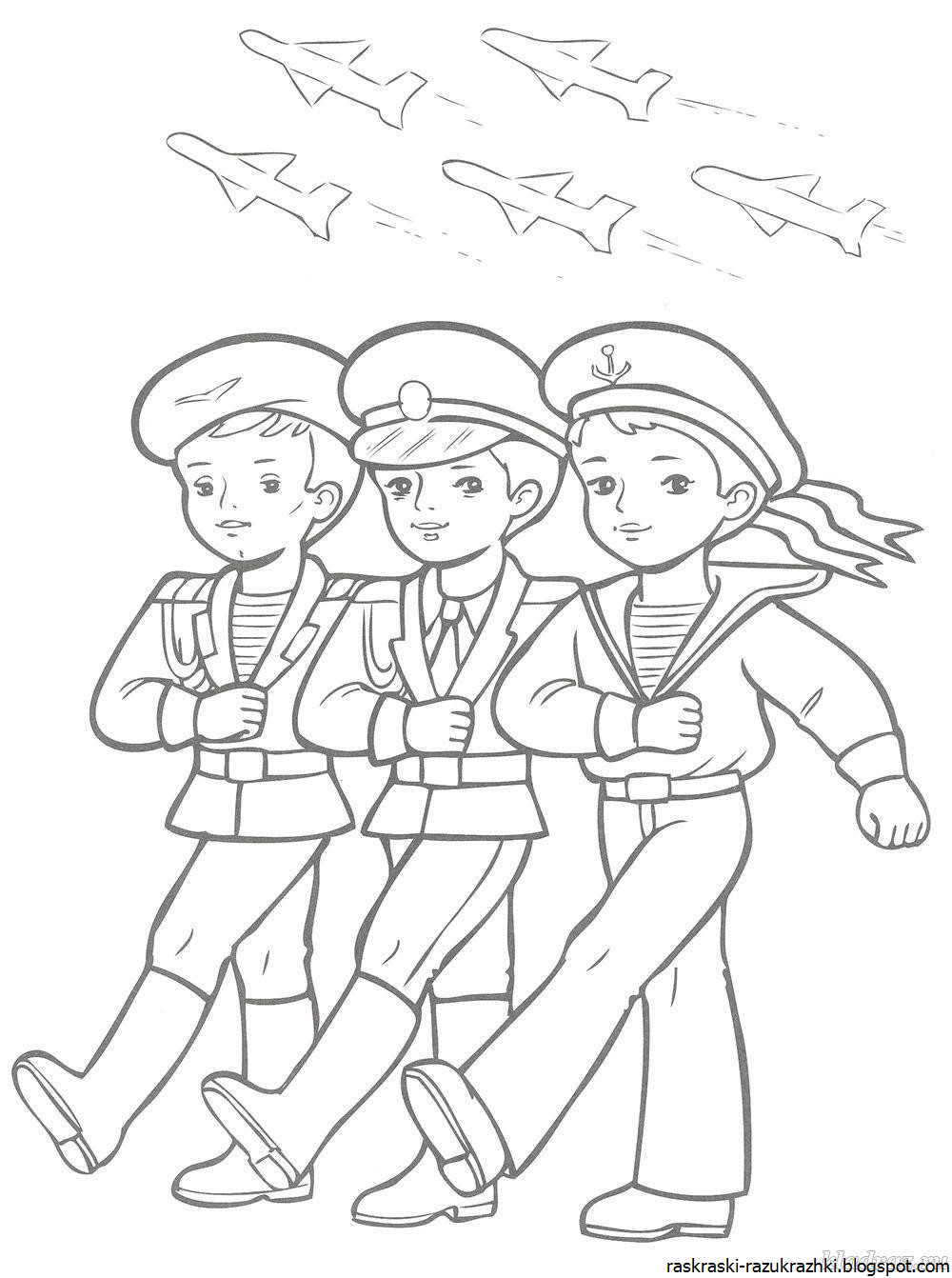Раскраски защитники Отечества для детей