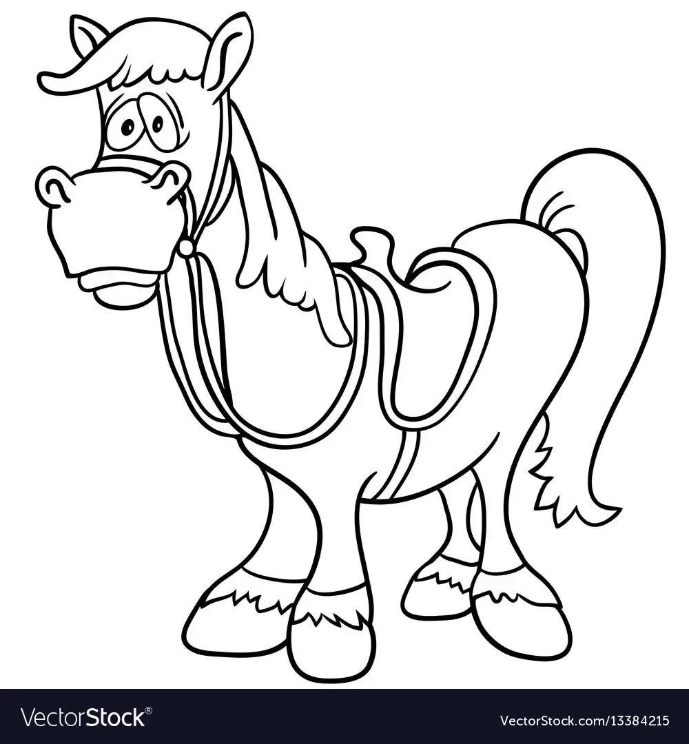 Раскраска. Лошади