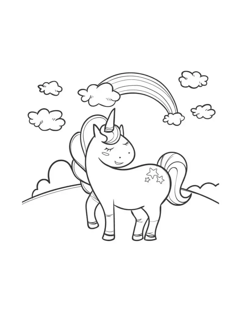 Единорожка для раскрашивания