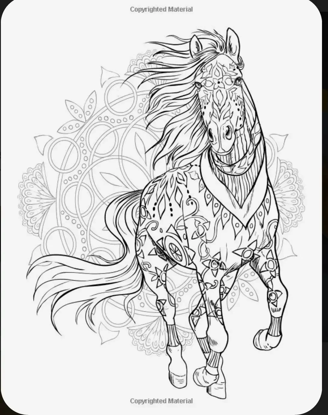 Мандала лошадь