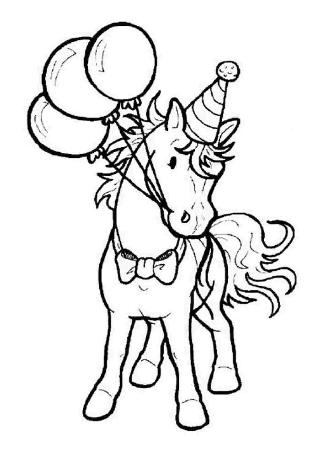 Лошадь раскраска для детей