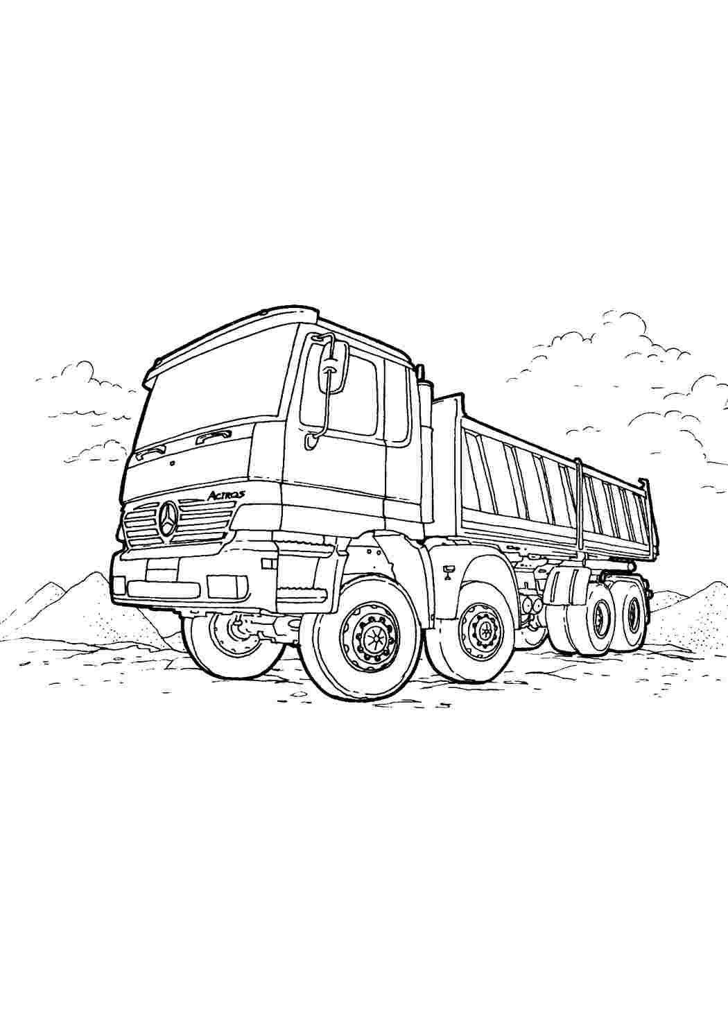 Раскраска КАМАЗ 65115 самосвал