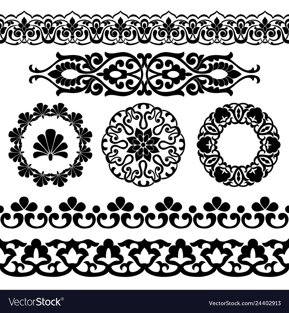 Восточные узоры и орнаменты трафареты