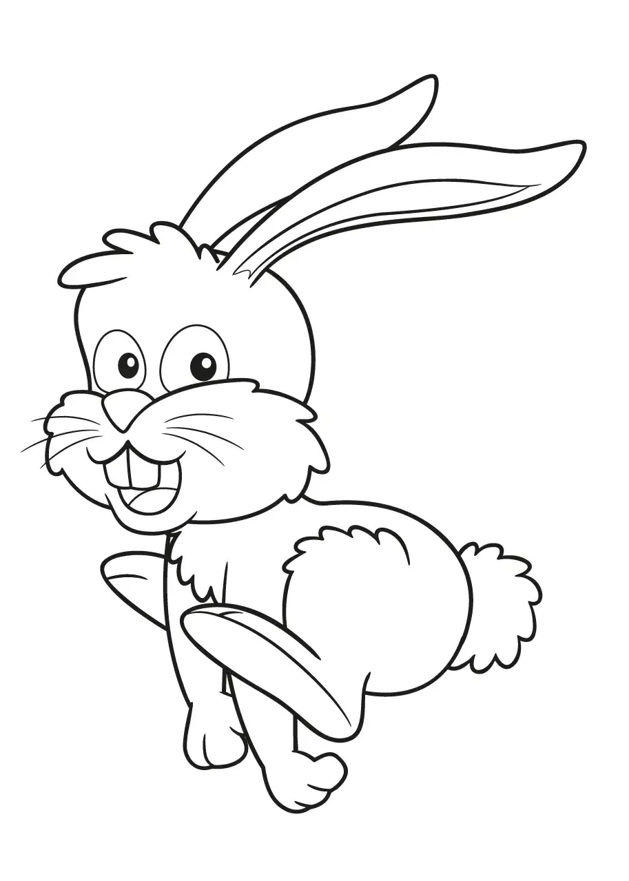 Трафарет зайчика с яйцом