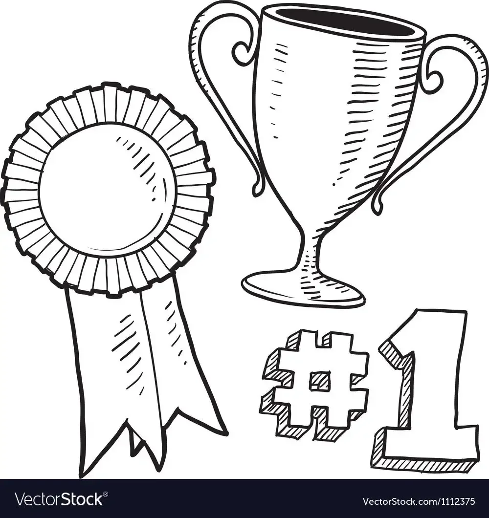 Кубок раскраска для детей