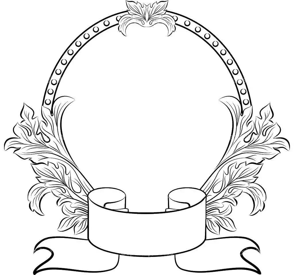 Рамка для герба с лентой