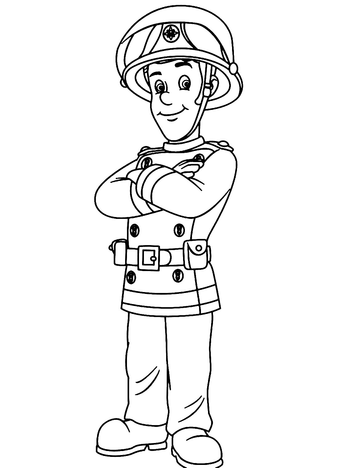 Раскраска пожарный старшая группа