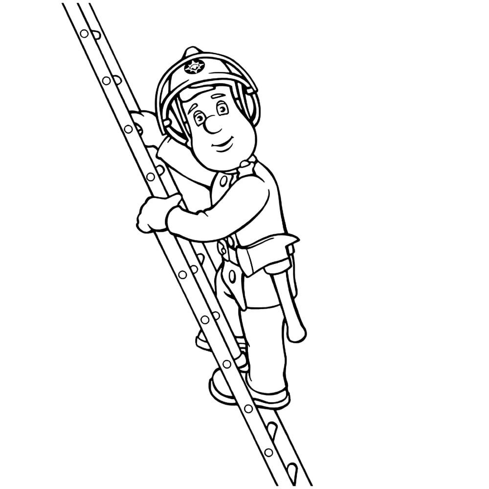 Раскраска пожарный для детей