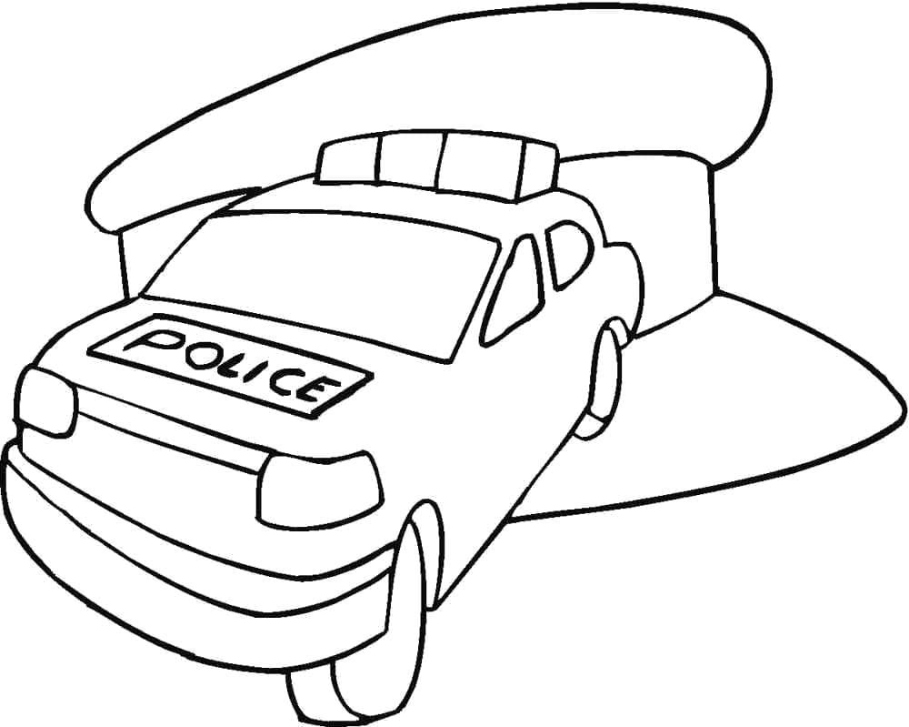 Раскраска Полицейская машина