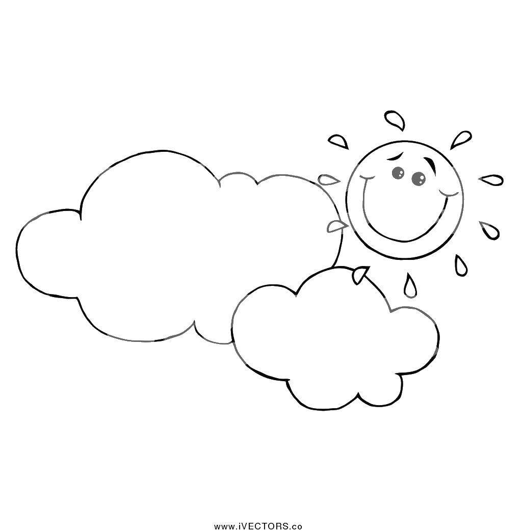 Тучка раскраска для детей