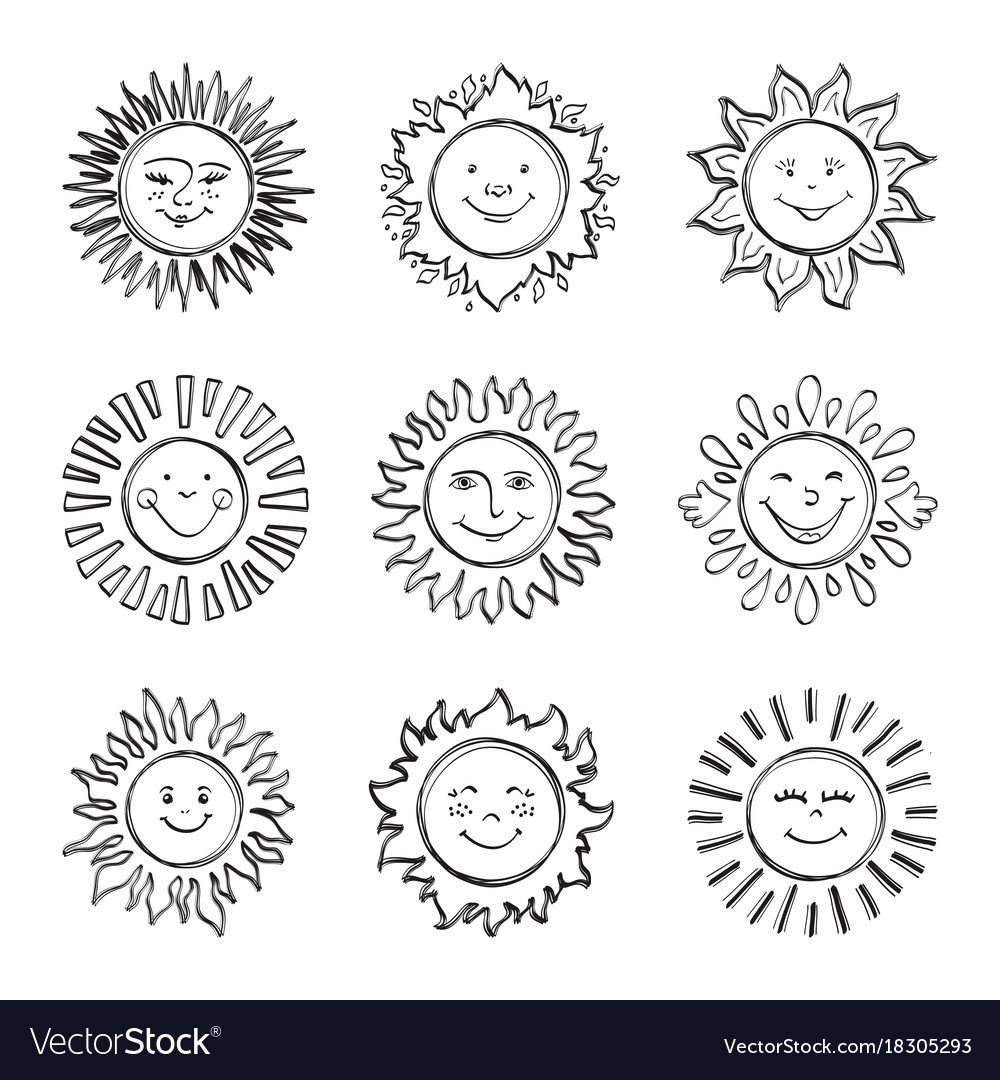 Солнце раскраска