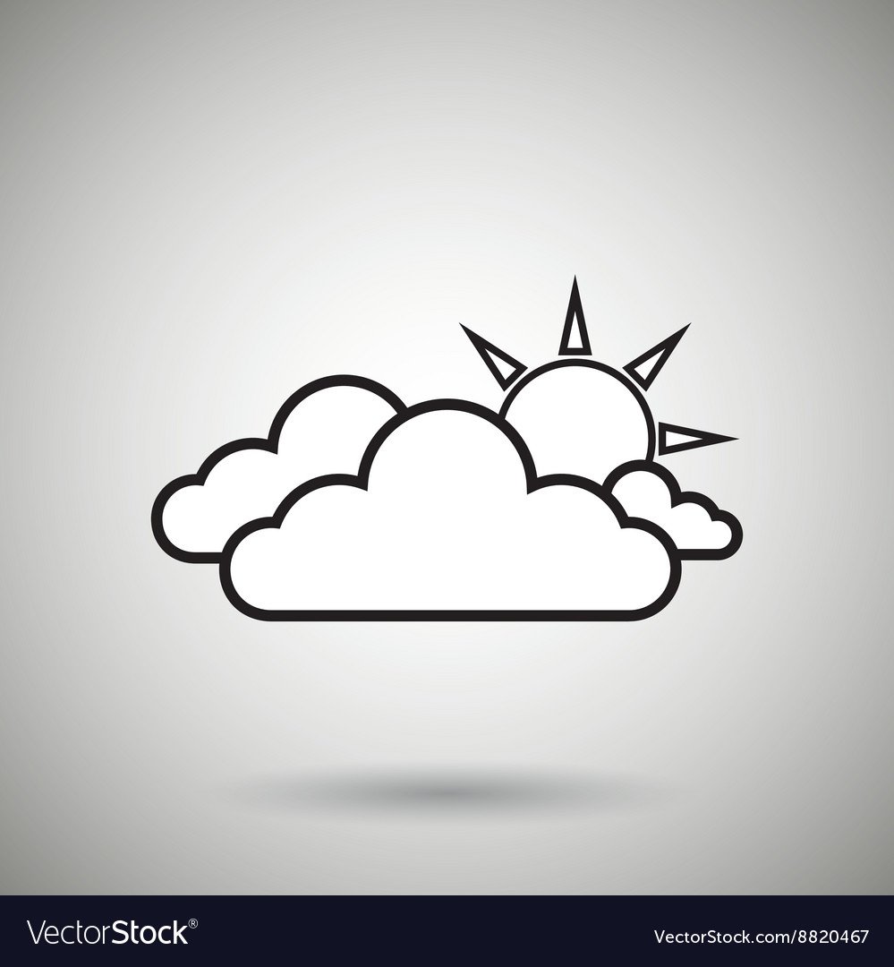 Солнце облака вектор
