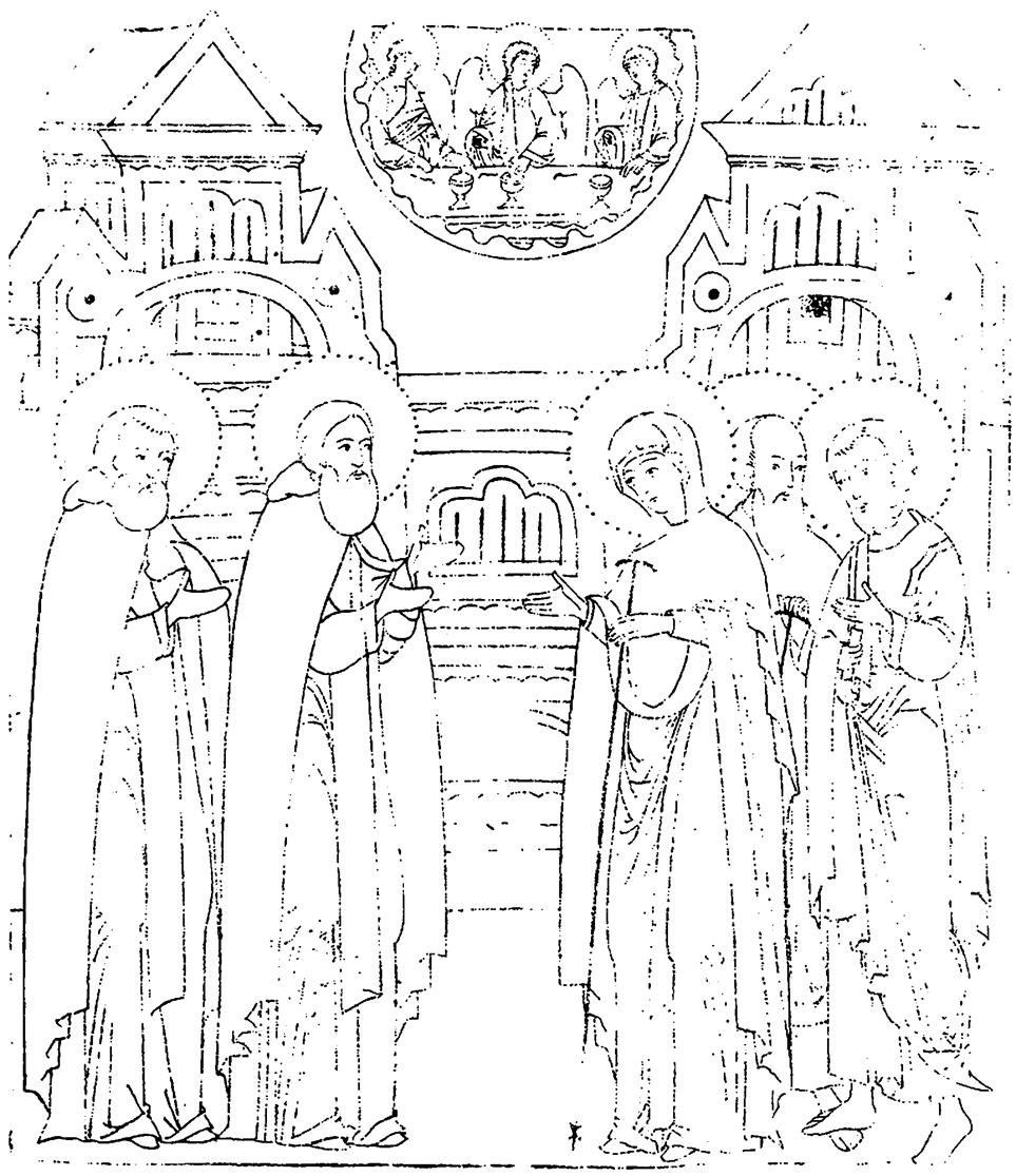 Прорись иконы Сергий Радонежский