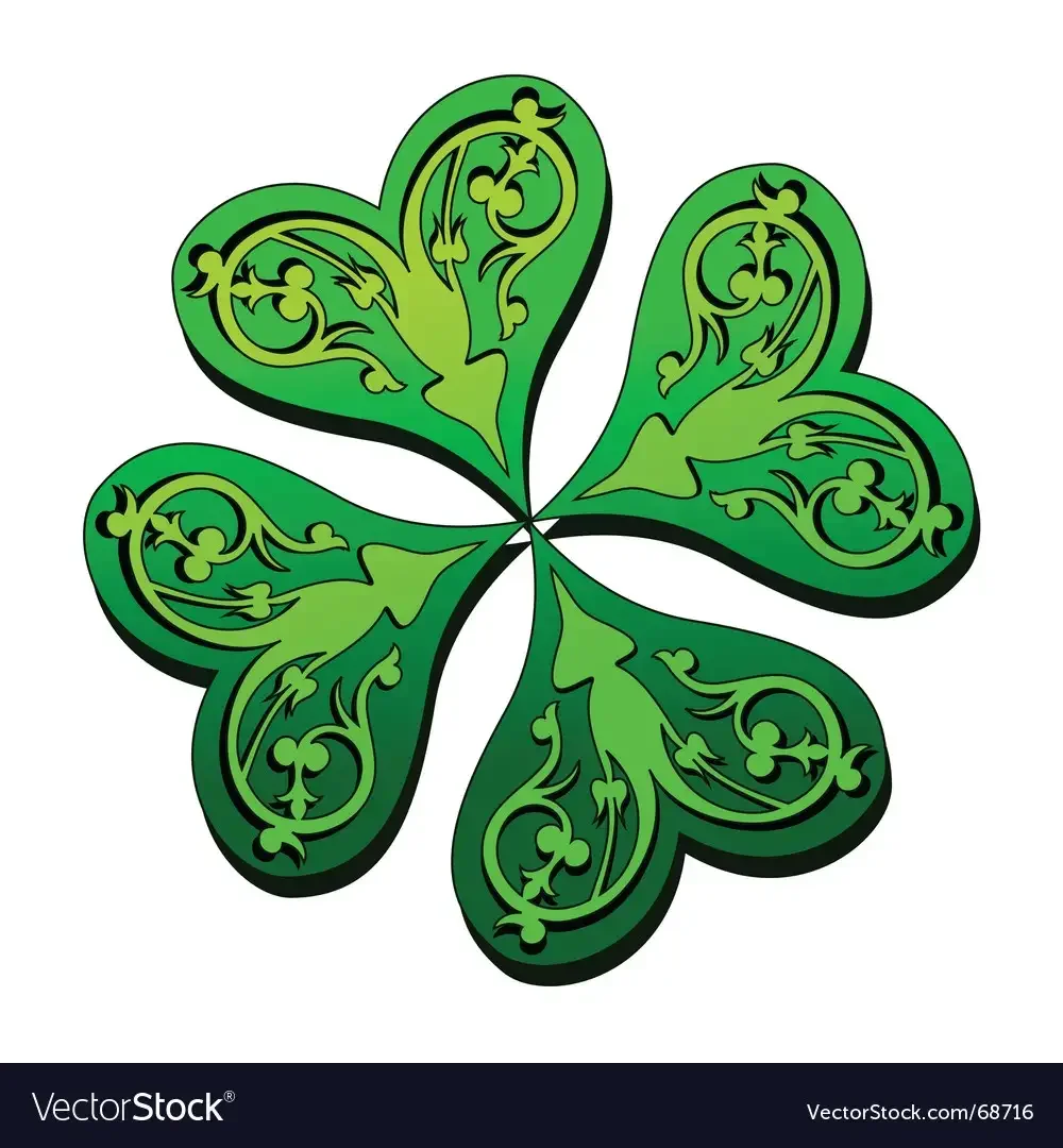 Тату Клевер четырехлистный эскизы