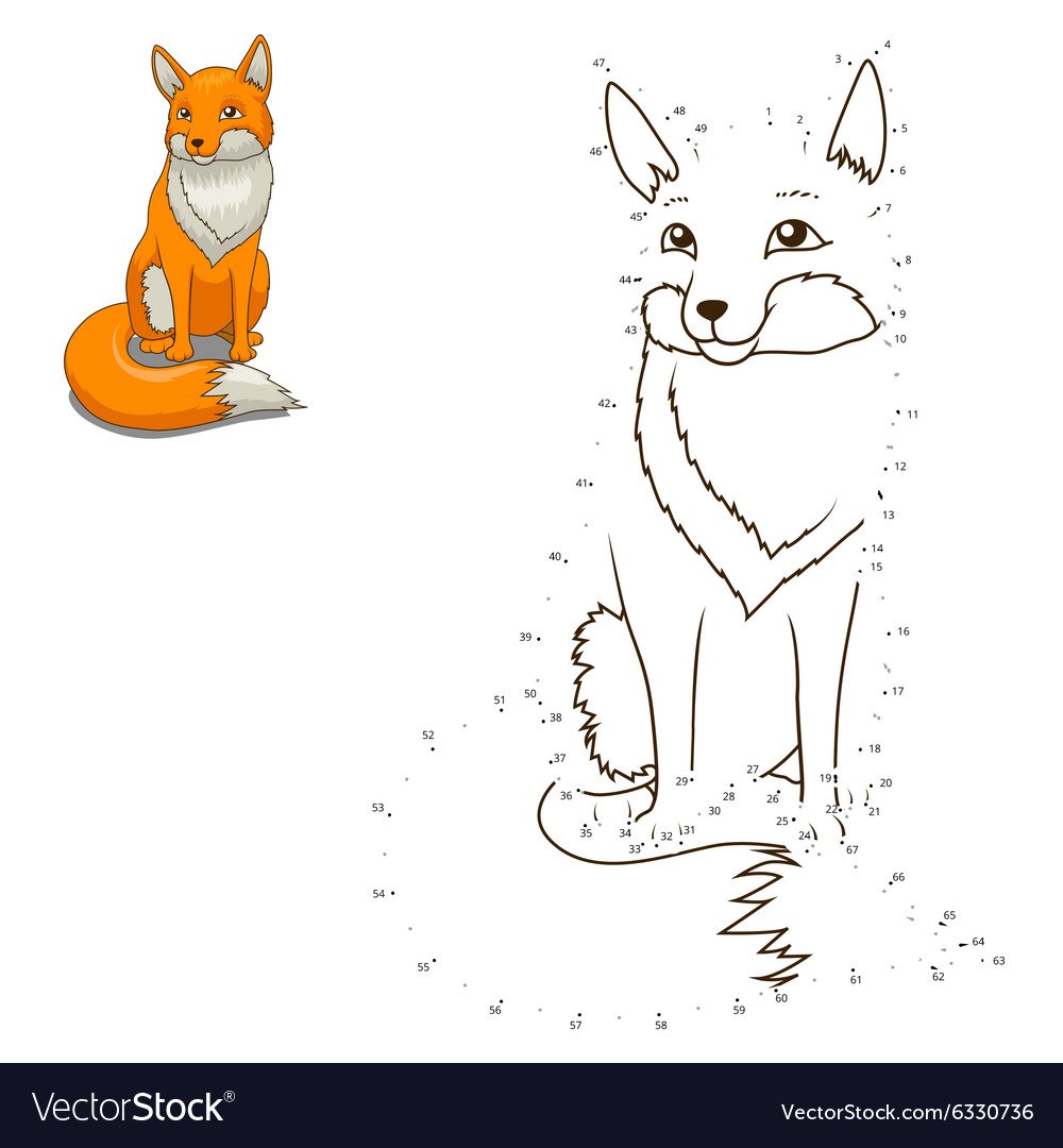 Рисование по точкам лиса