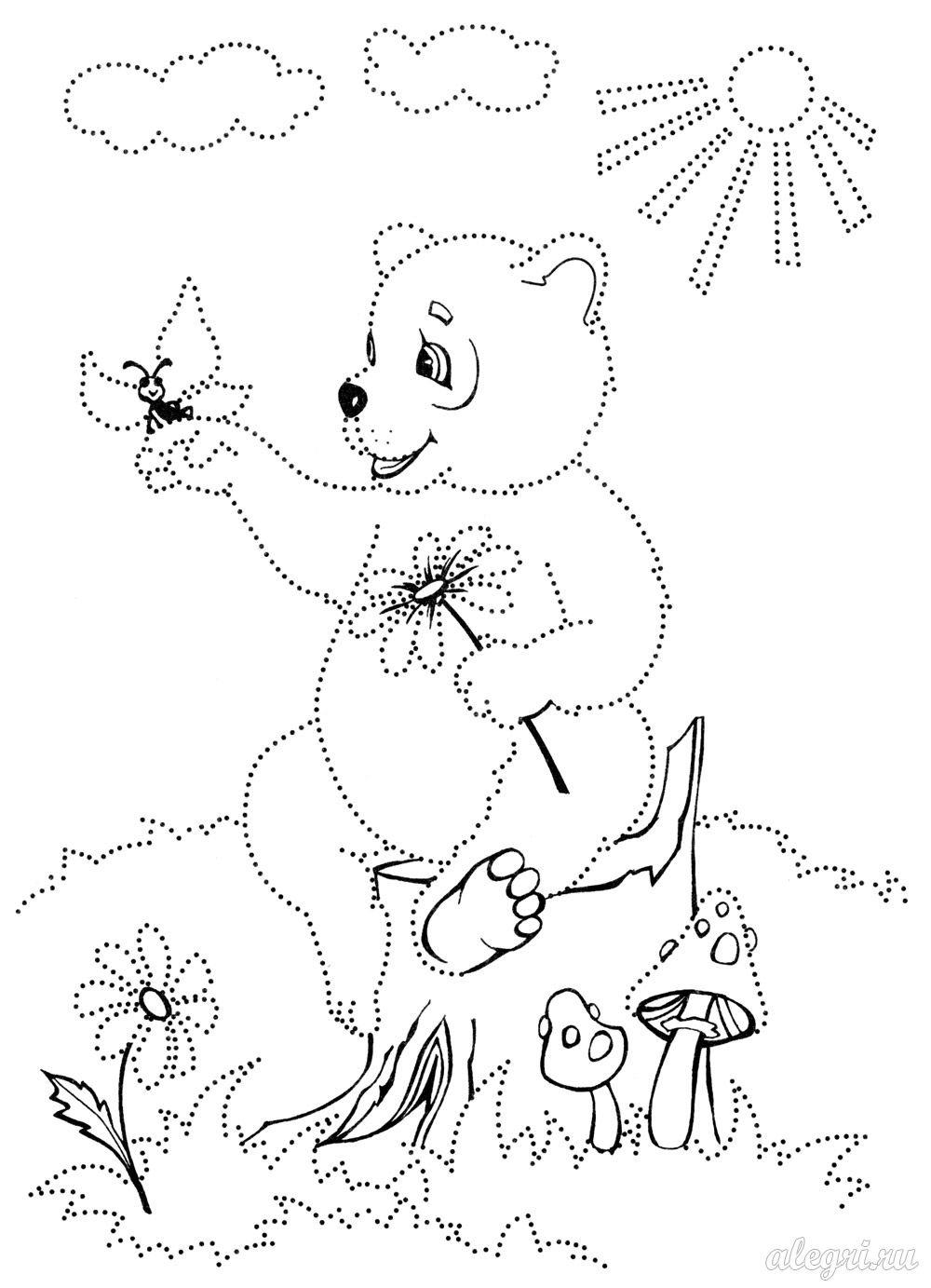 Лиса раскраска по точкам