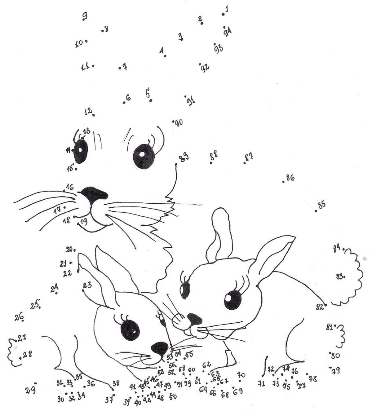 Соединять по точкам животных