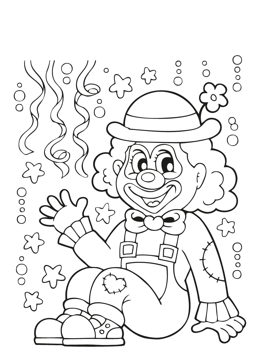 Раскрашенные клоуны для детей