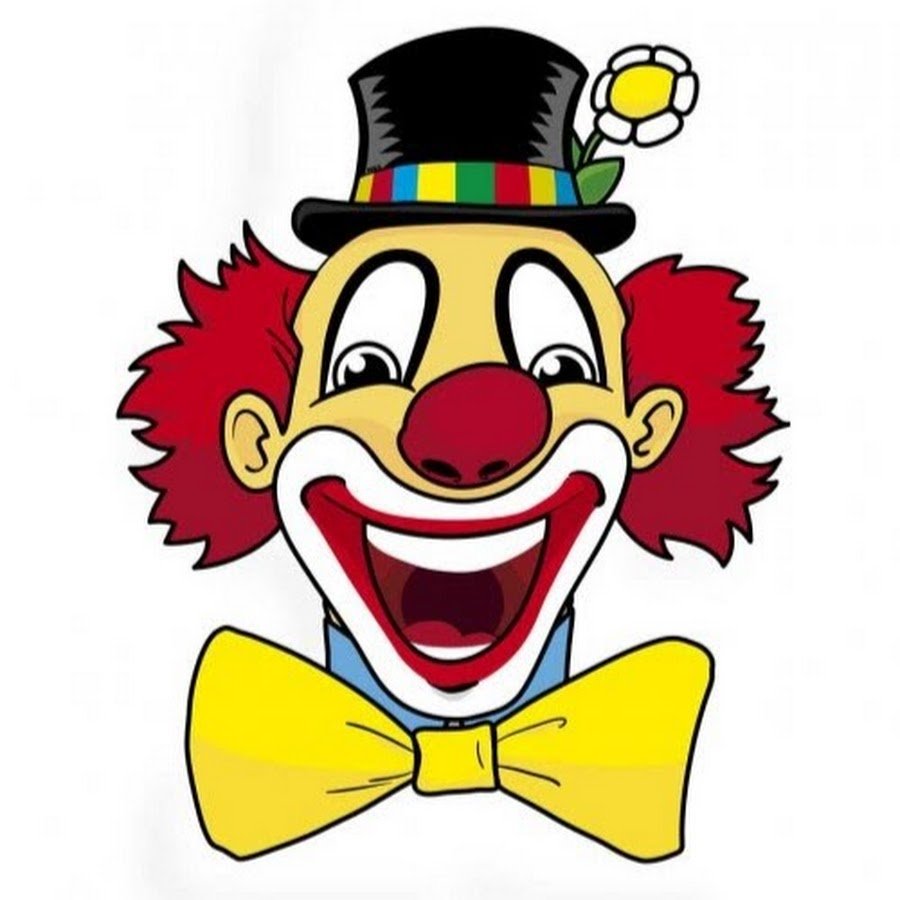 Нарисованного клоуна с зонтиком