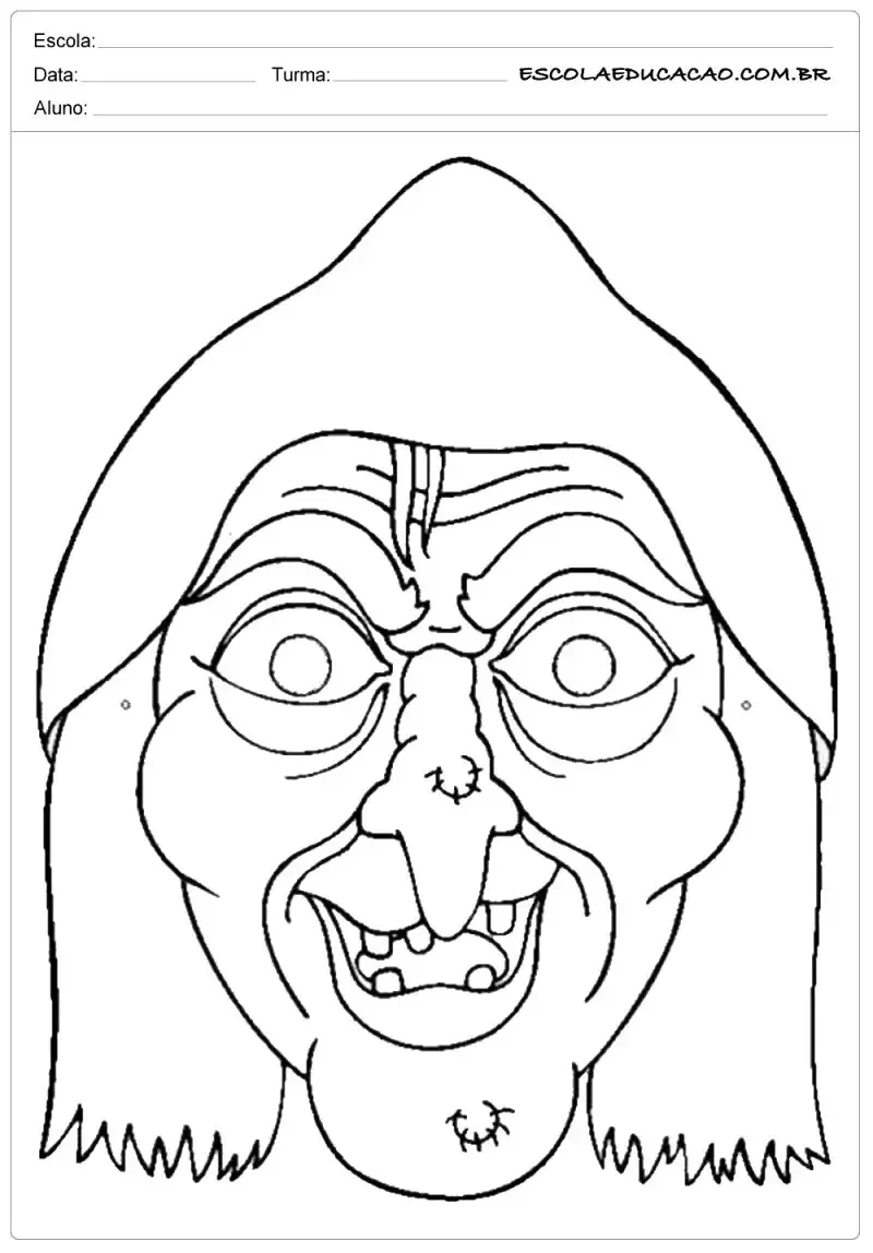 Нарисовать лицо бабы яги