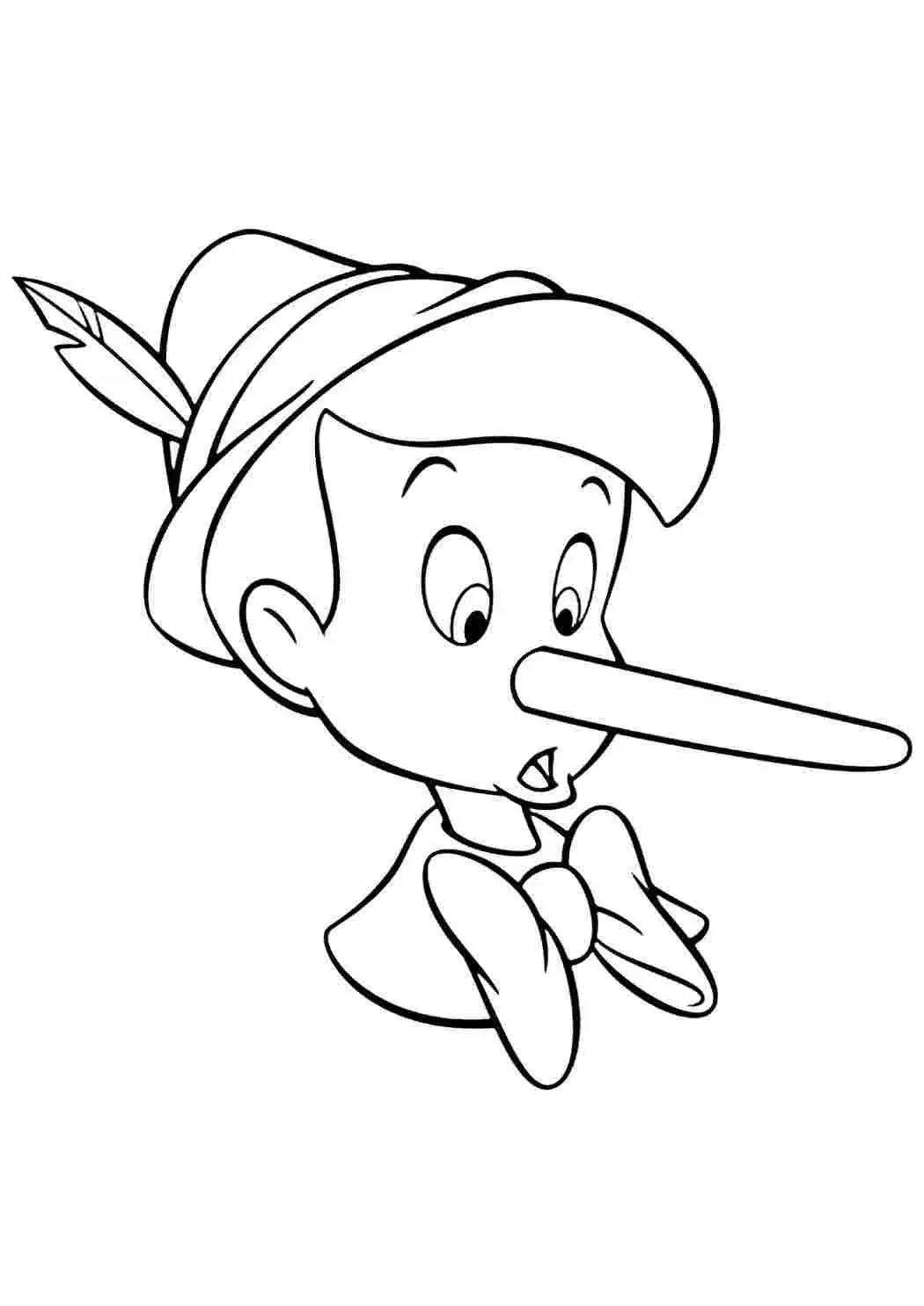 Буратино. Раскраска.