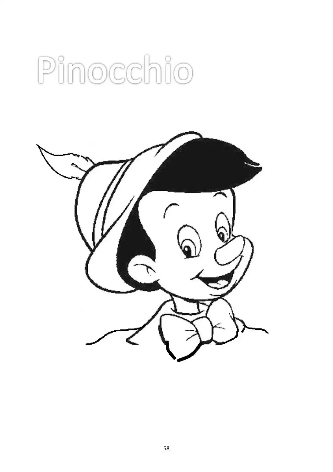 Фея из Пиноккио раскраска