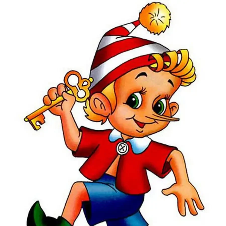 Буратино и Пьеро раскраска