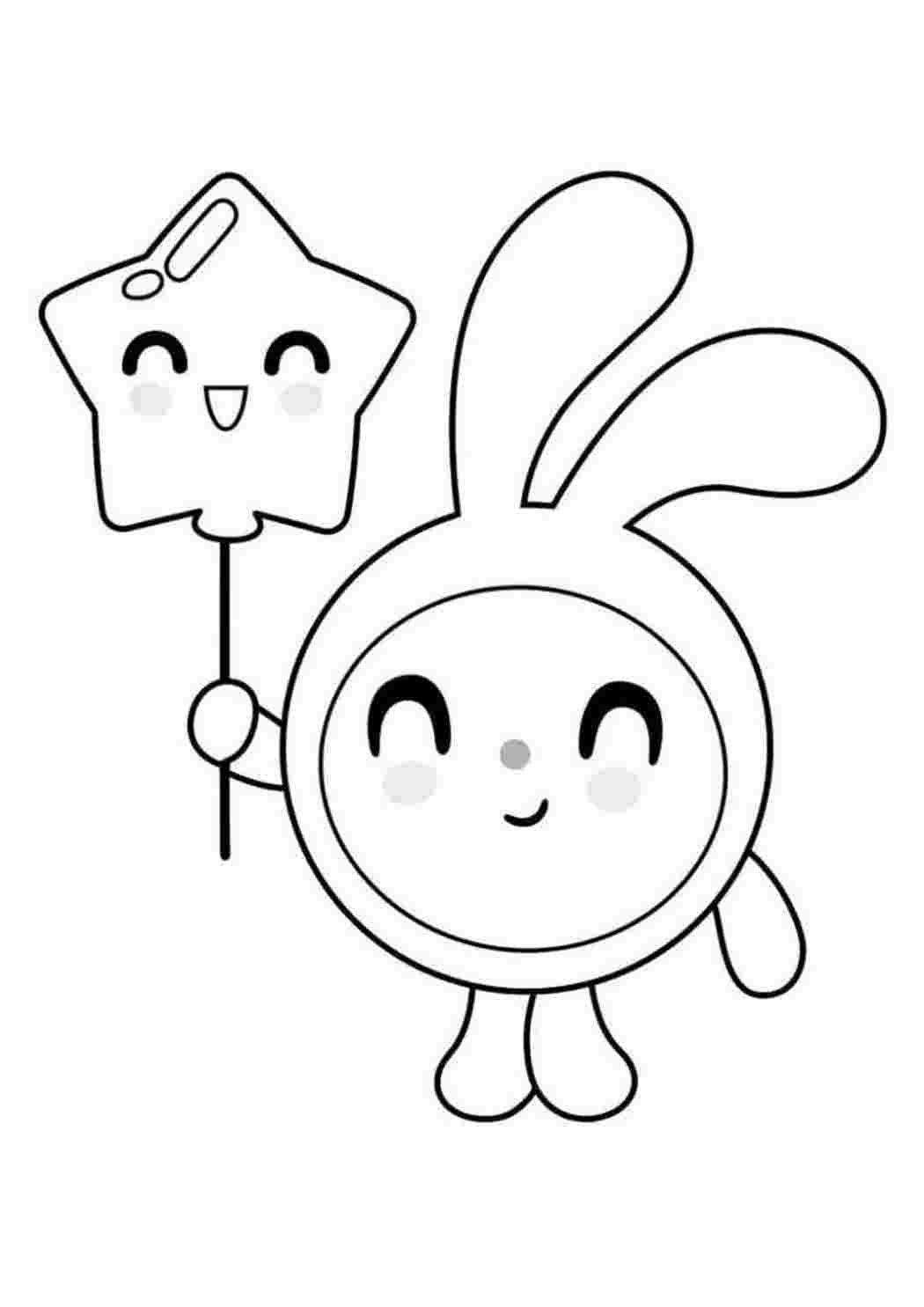 Раскраска малышаарики Крошик