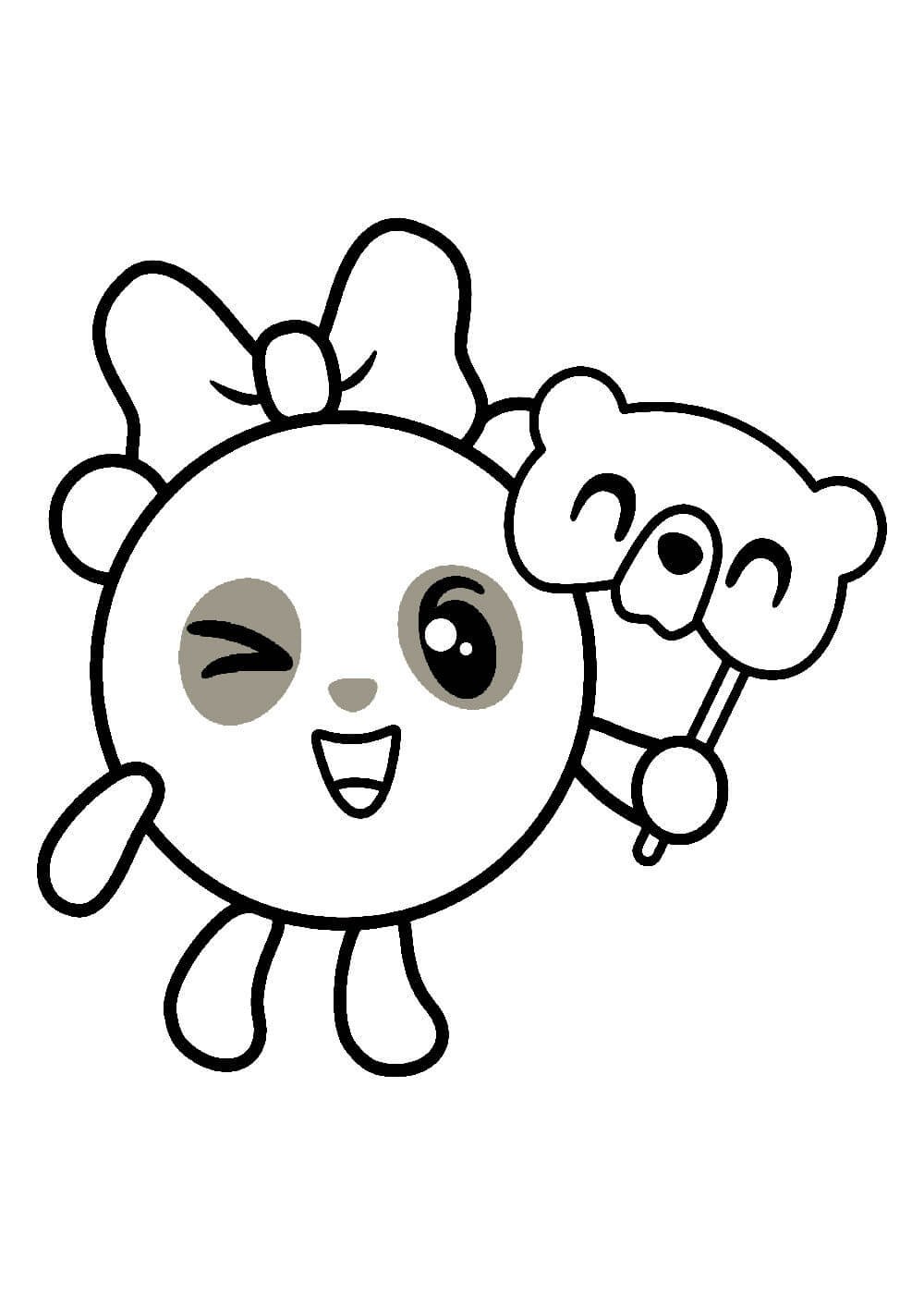 Раскраска для малышей Малышарики