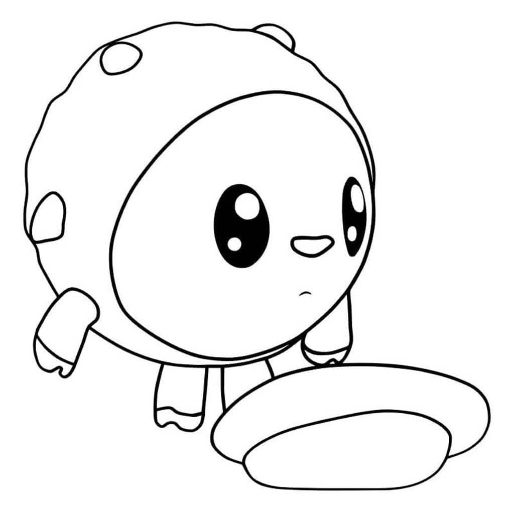 Пандочка Малышарики раскраска