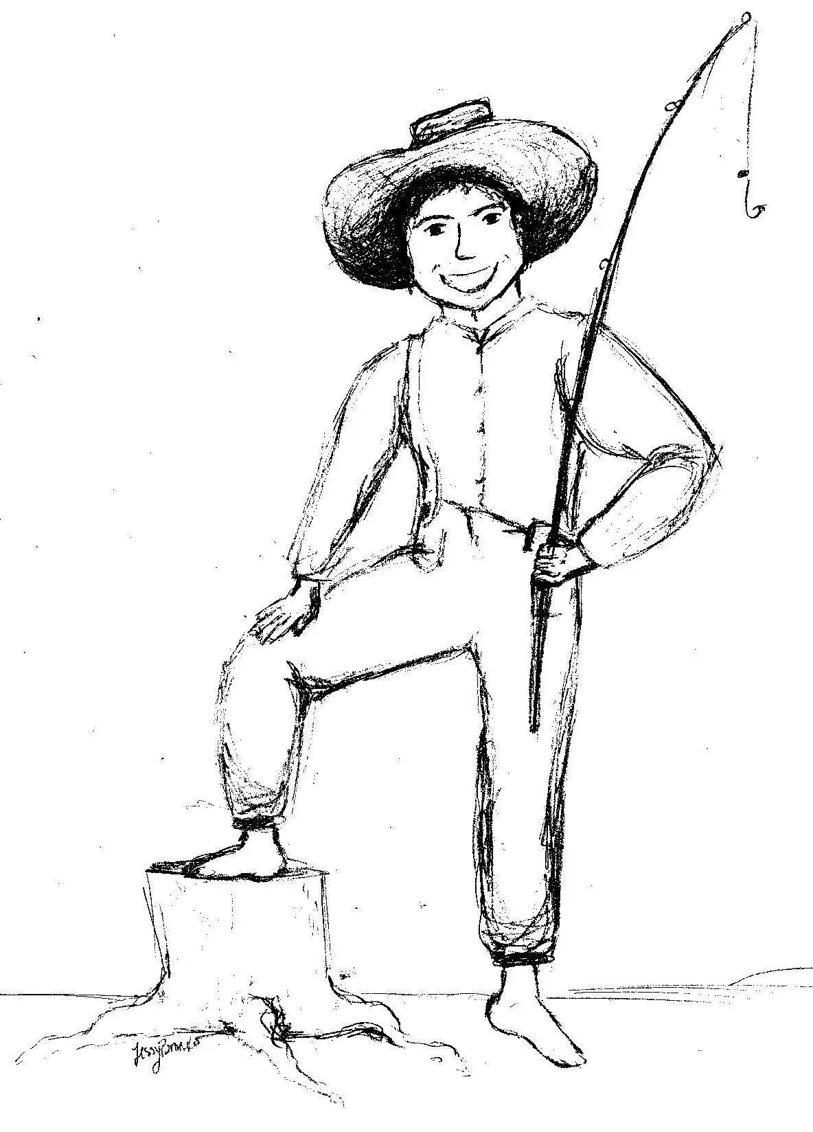 Иллюстрация к произведению приключения Гекльберри Финна