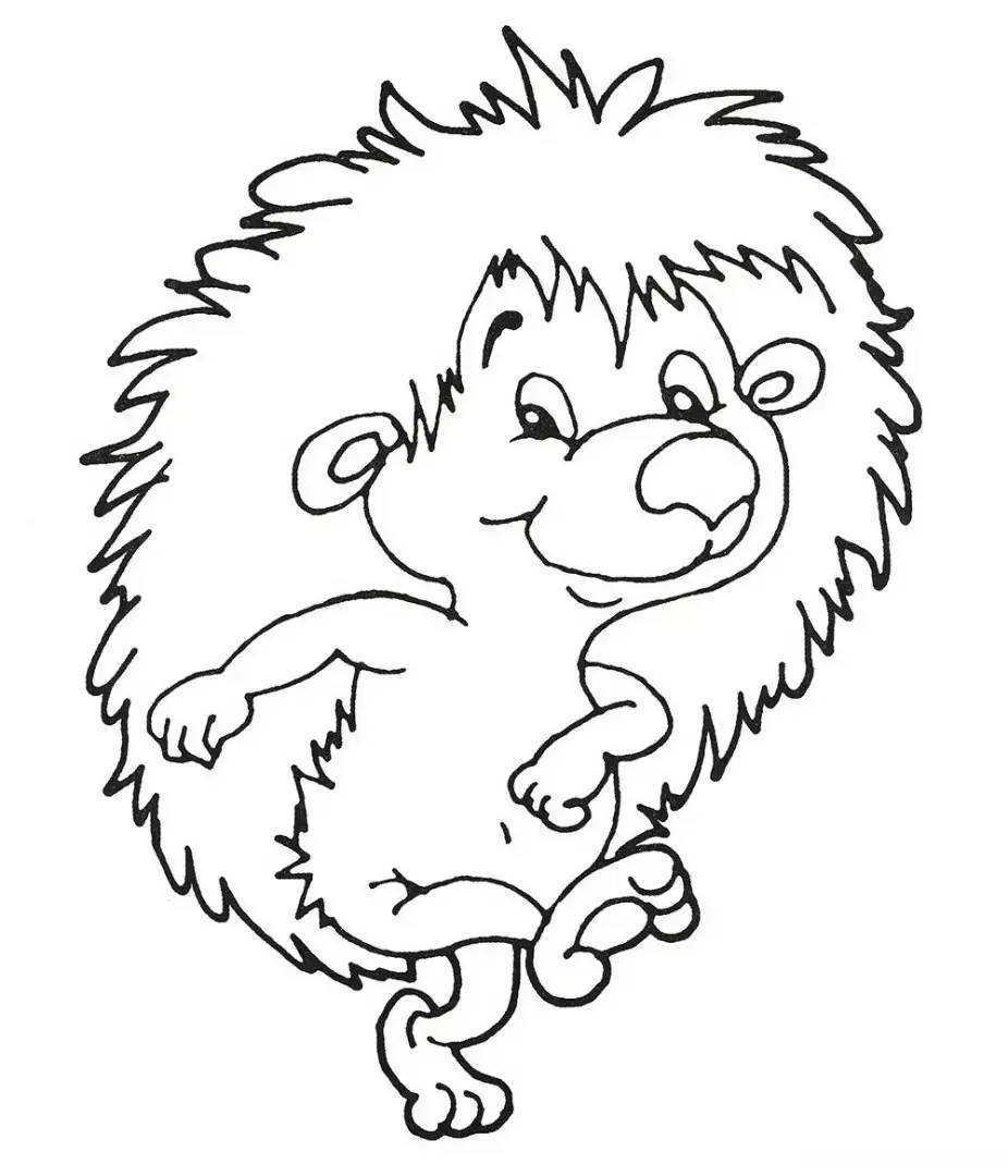 Веселый Ежик раскраска для детей