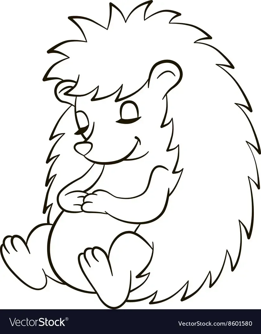 Ежик трафарет для аппликации