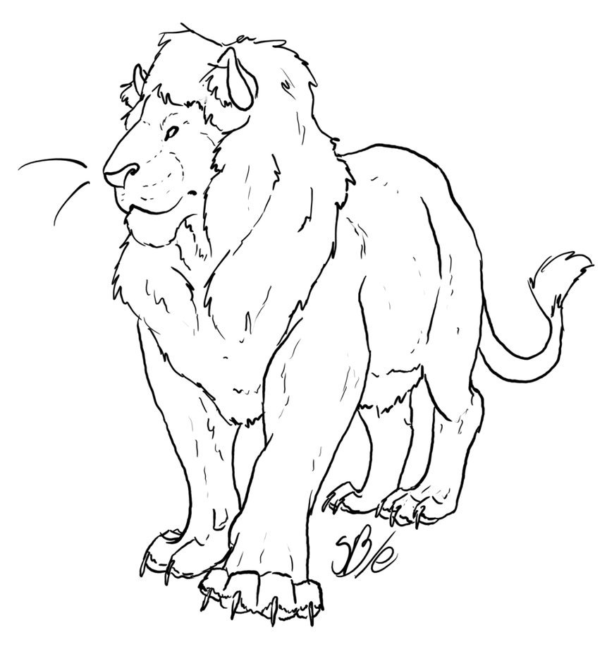 Лев для рисования