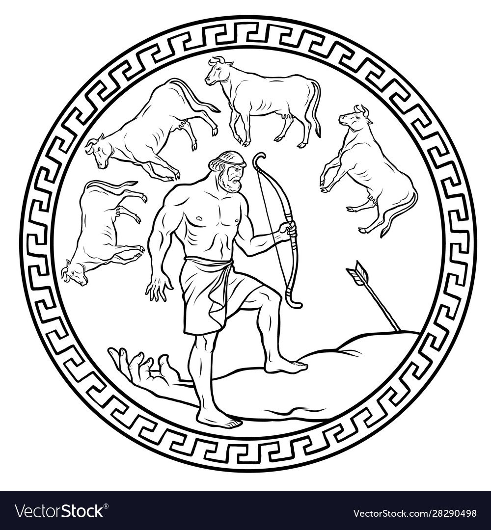 12 Подвигов Геракла раскраски для детей