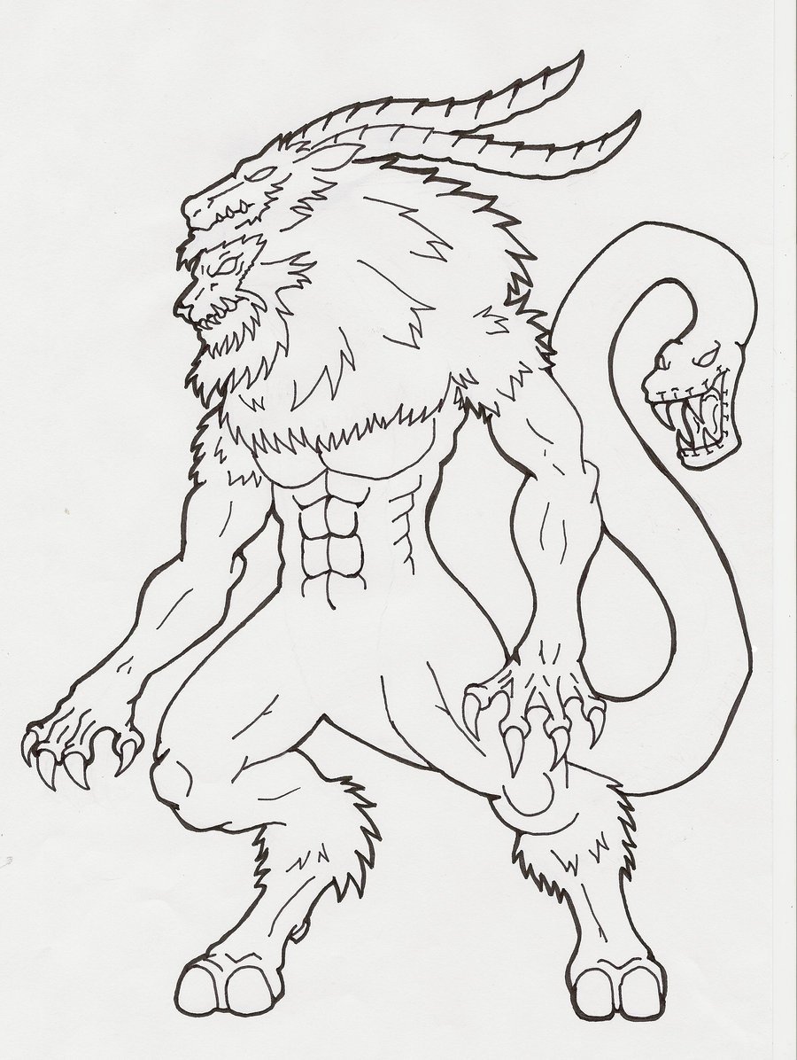 Лев для срисовки