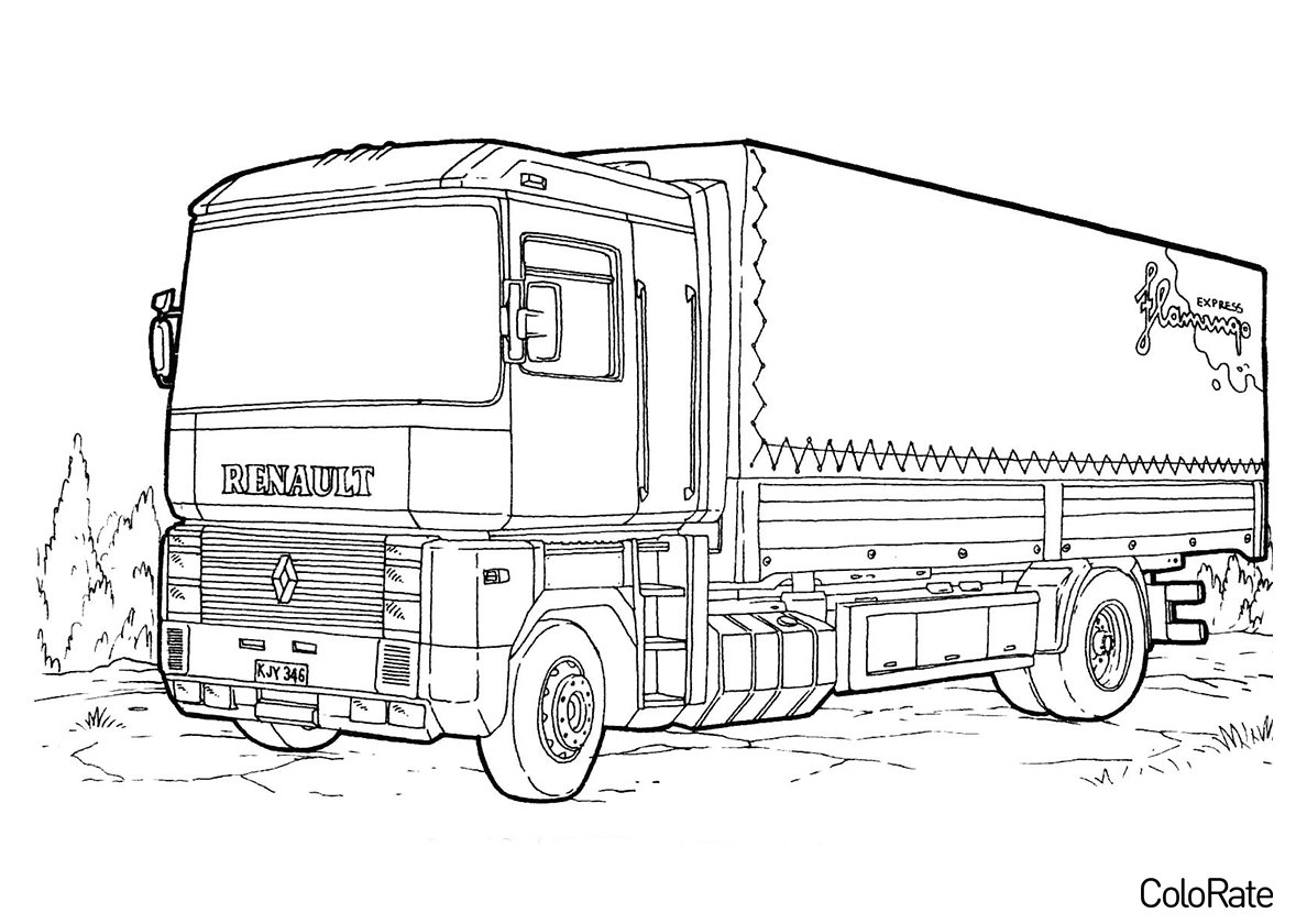 Раскраска Mercedes Actros 1845