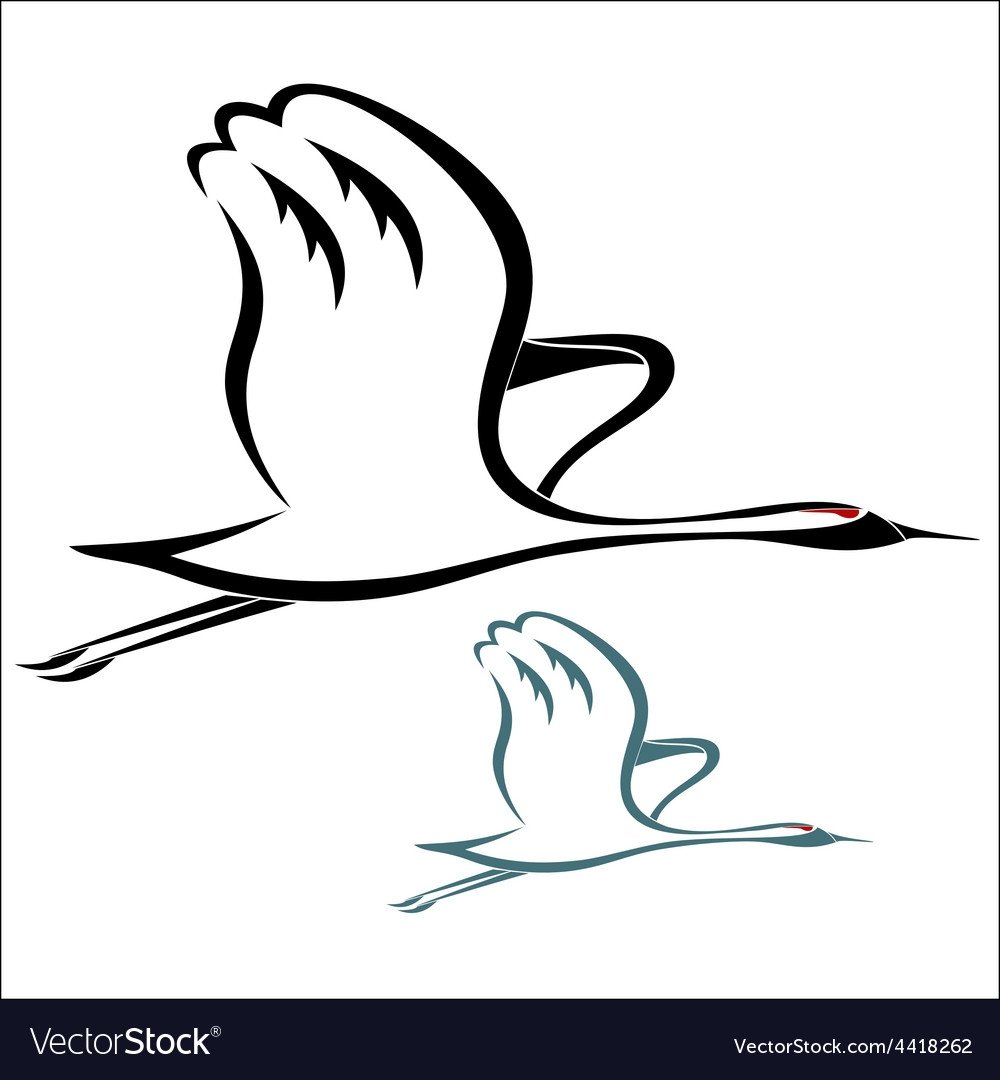 Лебедь одной линией