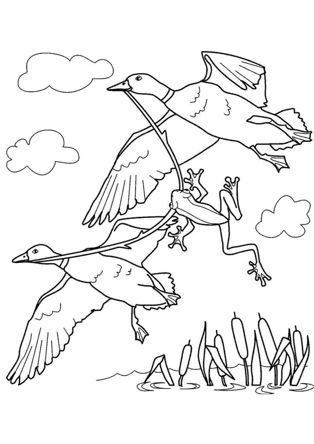 Силуэт летящего лебедя